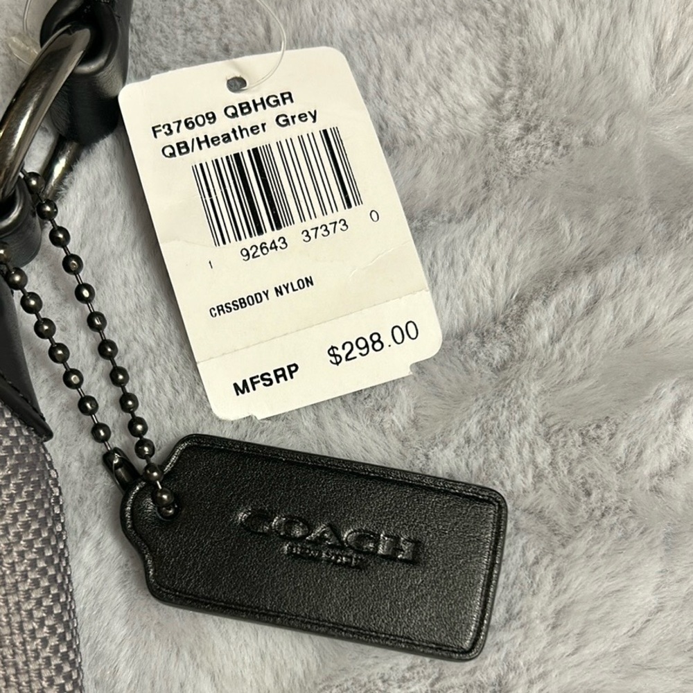 COACH F37609 Black and Gray Crossbody Messenger Bag NWT - Picture 9 of 16